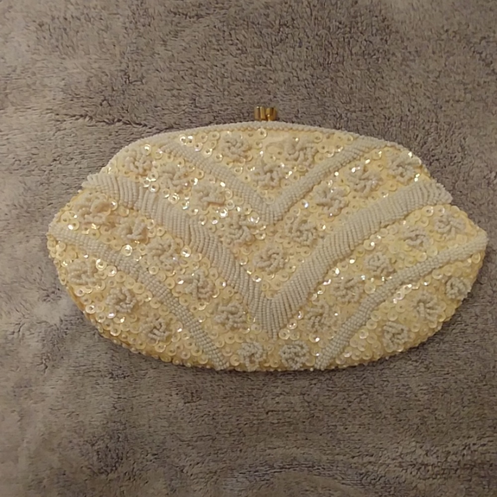 Hand Beaded clutch.